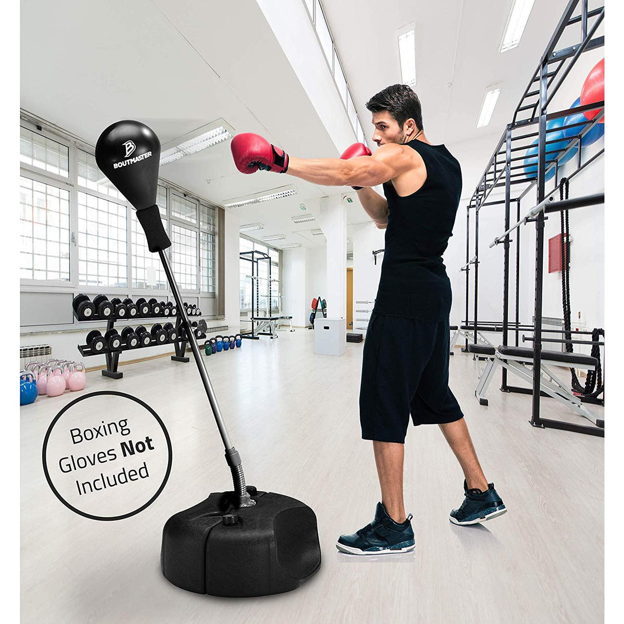 Tech Tools Punching Reflex Boxing Bag With Stand, Height Adjustable