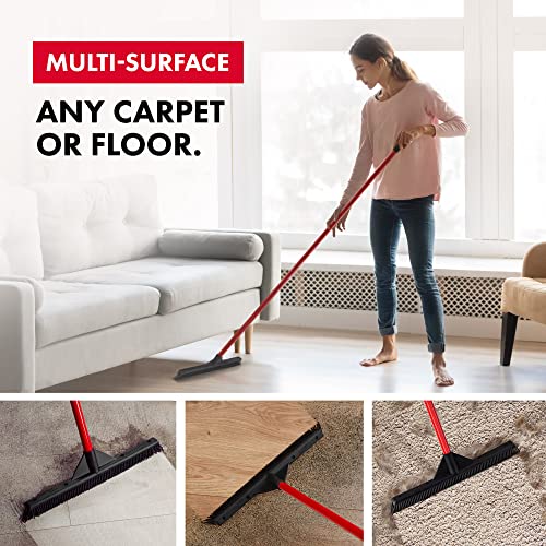 Tyroler rubberen bezem Lichtgewicht 40 cm, 100% natuurlijk rubber, lang 4-delige steel 140 cm
