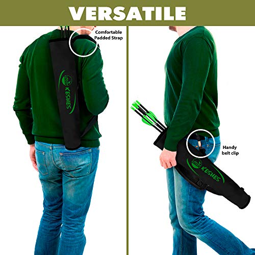 KESHES Pfeilköcherhalter für Bogenschießen, verstellbarer Köcher für Pfeile, Schwarz