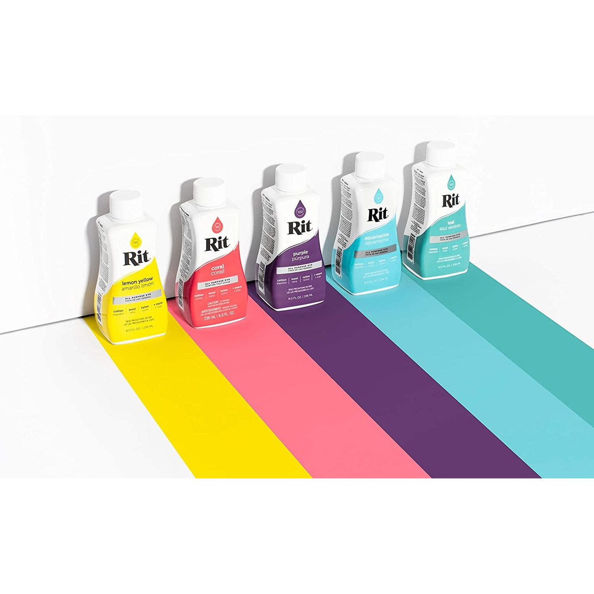 Multi-colour liquid dye for fabrics and crafts