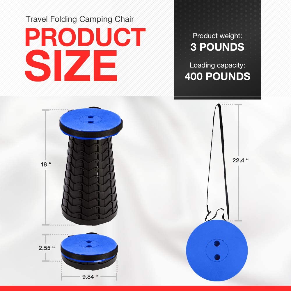 Splendole Outdoor Camping portable Retractable Folding Stool Compact Easy To Store