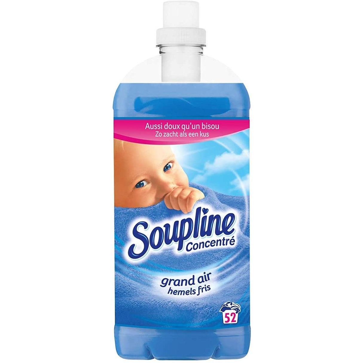 Soupline konzentrierter Grand-Luftenthärter zusätzlich zu Ihrem Waschmittel, 1,3 l