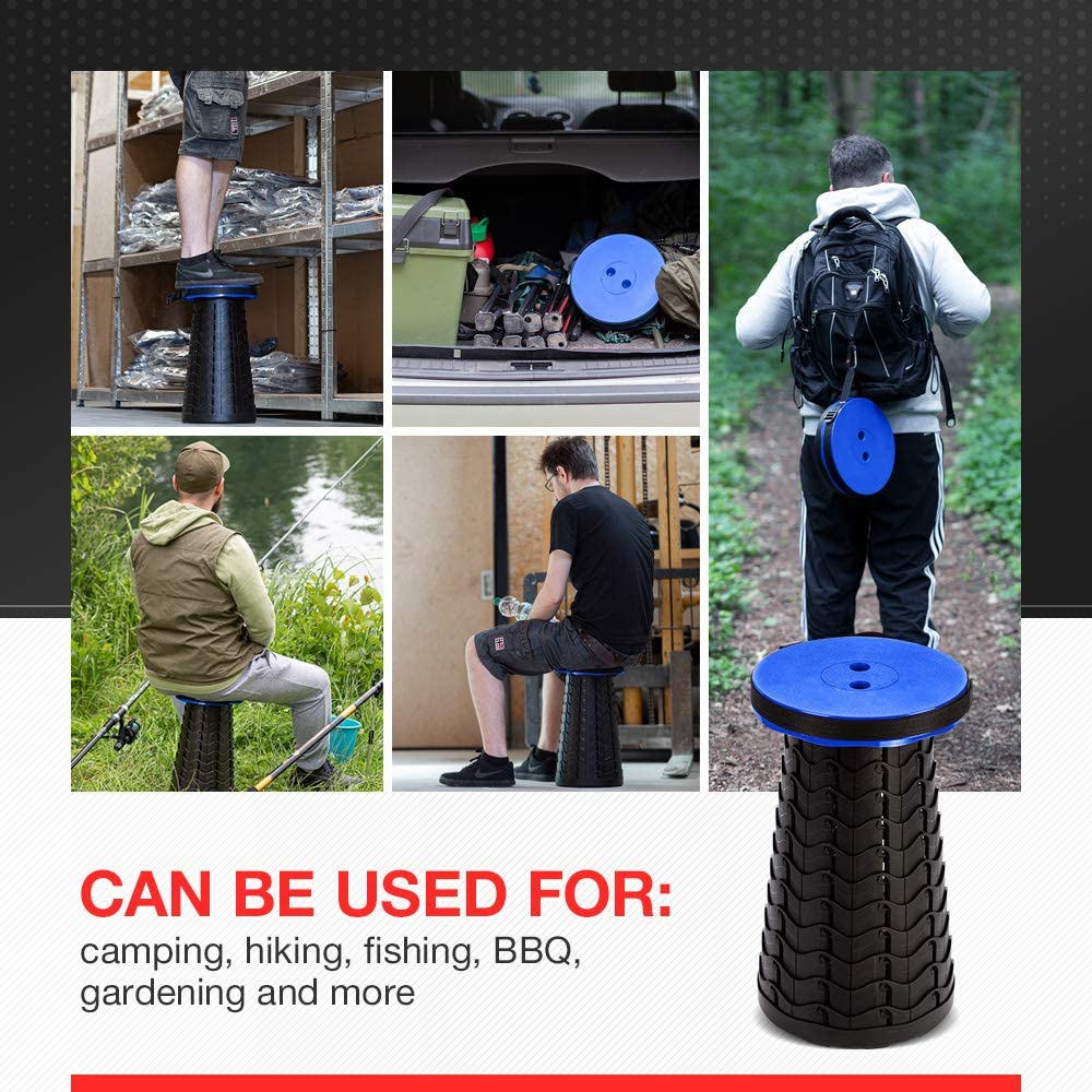 Splendole Outdoor Camping portable Retractable Folding Stool Compact Easy To Store