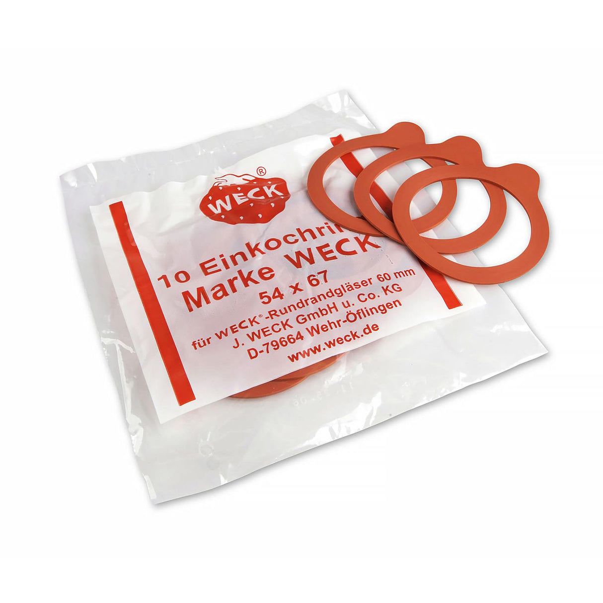Weck 10 Rubber Gaskets For Preserving Jars 6Cm