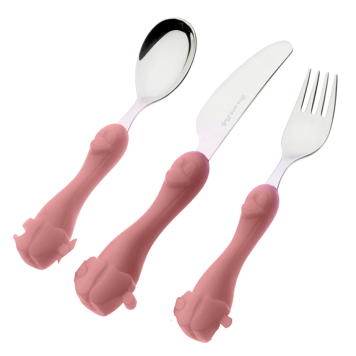 Eme Ping Baby Children'S Cutlery - Knife, Fork & Spoon Set (Pink)