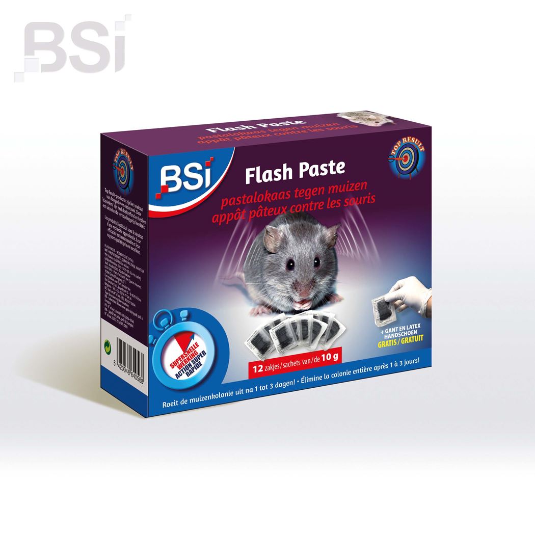BSI Flash Paste 12-delige anti-muis en rattengif tegen muizen