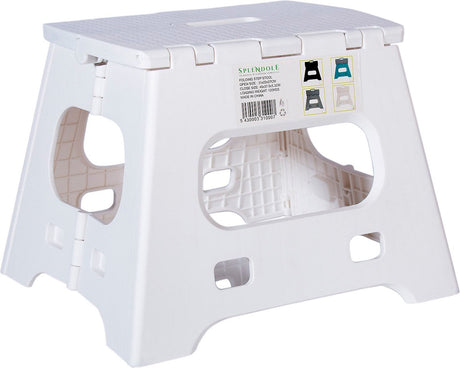 Folding Step Stool 27 cm Non-Slip Foot Stool for Kitchen, Bathroom, Living Room - Compact and Lightweight Stool Chair with 110 kg Max Weight