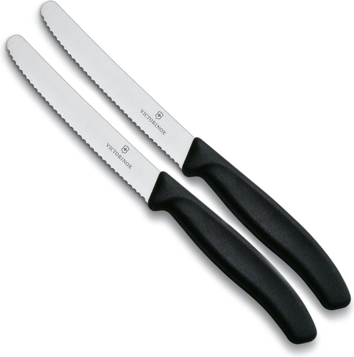 Victorinox 2 x Pack Paring Couteau avec lame ultra-sharp - couteau de parentalité classique suisse - Black - lame 11 cm