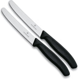 Victorinox 2 x Pack Paring Knife with Ultra-Sharp Blade - Swiss Classic Paring Knife - Black - blade 11 cm