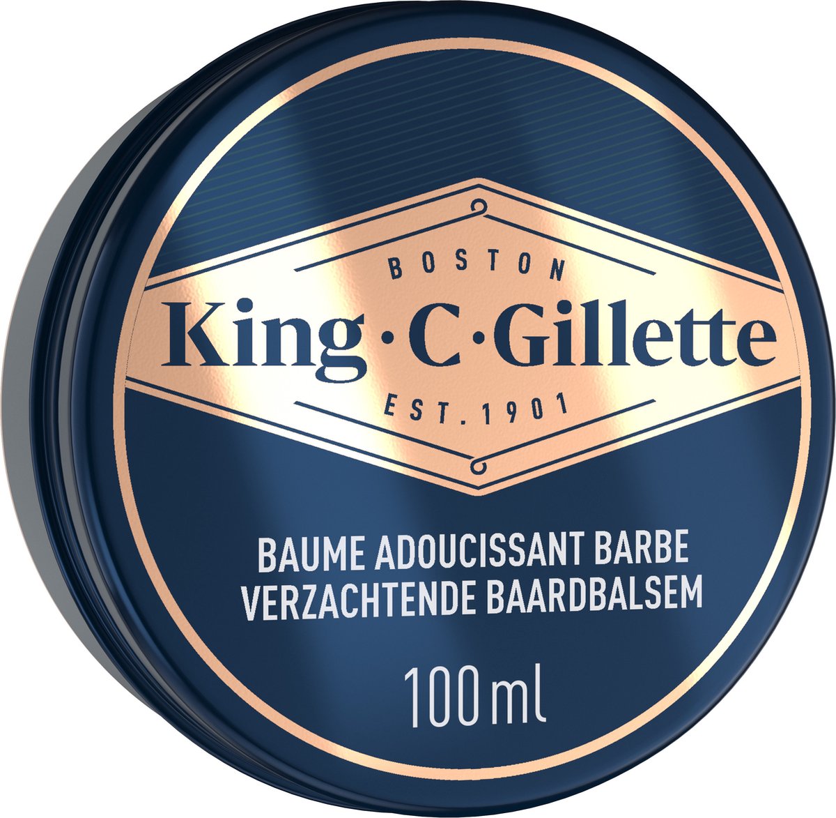 Baume King C. Gillette - pour une barbe douce - pour les hommes - 100 ml