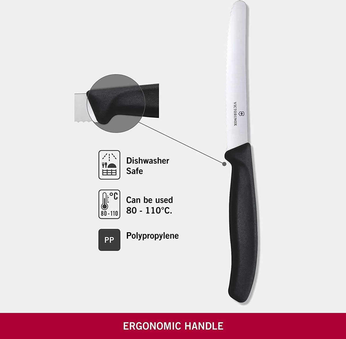 Victorinox 2 x Pack Paring Knife with Ultra-Sharp Blade - Swiss Classic Paring Knife - Black - blade 11 cm