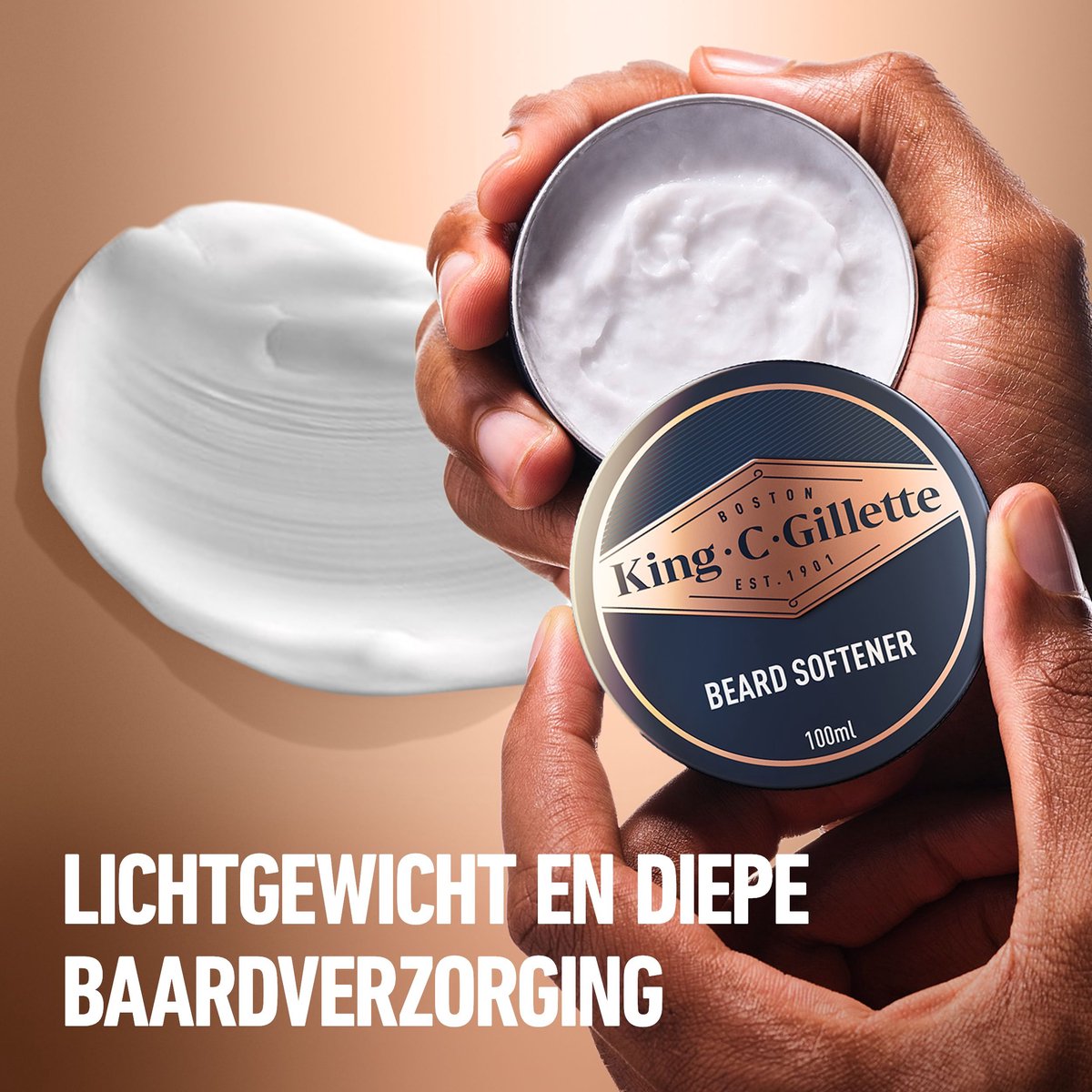 Baume King C. Gillette - pour une barbe douce - pour les hommes - 100 ml