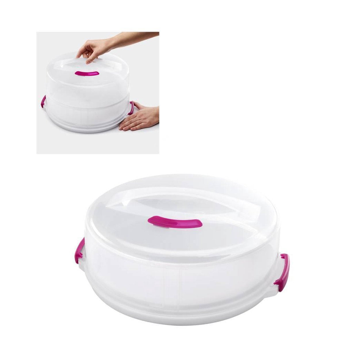 Metaltex Adjustable Cake Container, Polypropylene, Height from 8 and 15 cm