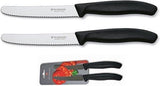 Victorinox 2 x Pack Paring Couteau avec lame ultra-sharp - couteau de parentalité classique suisse - Black - lame 11 cm