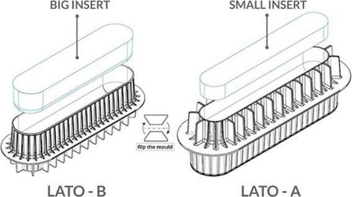 Silikomart Inserto Buche - Silikonform 200x35 H 30 mm 220x50 H 40 mm