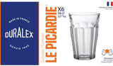 Duralex Picardie longue boisson verre 360 ​​ml - verre trempé - 6 morceaux