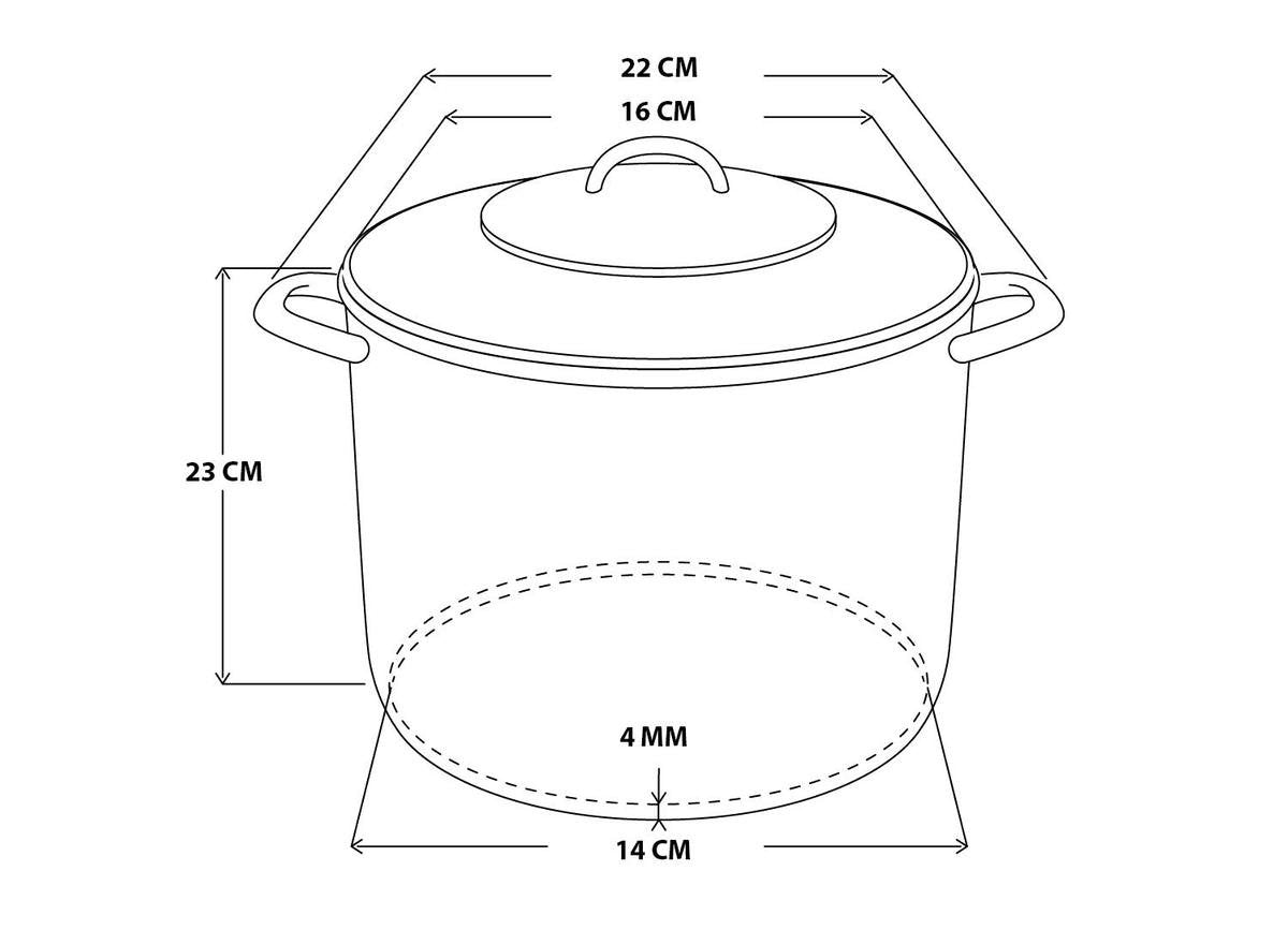 Demeyere Resto Aspergepan - 16 cm - Zilver