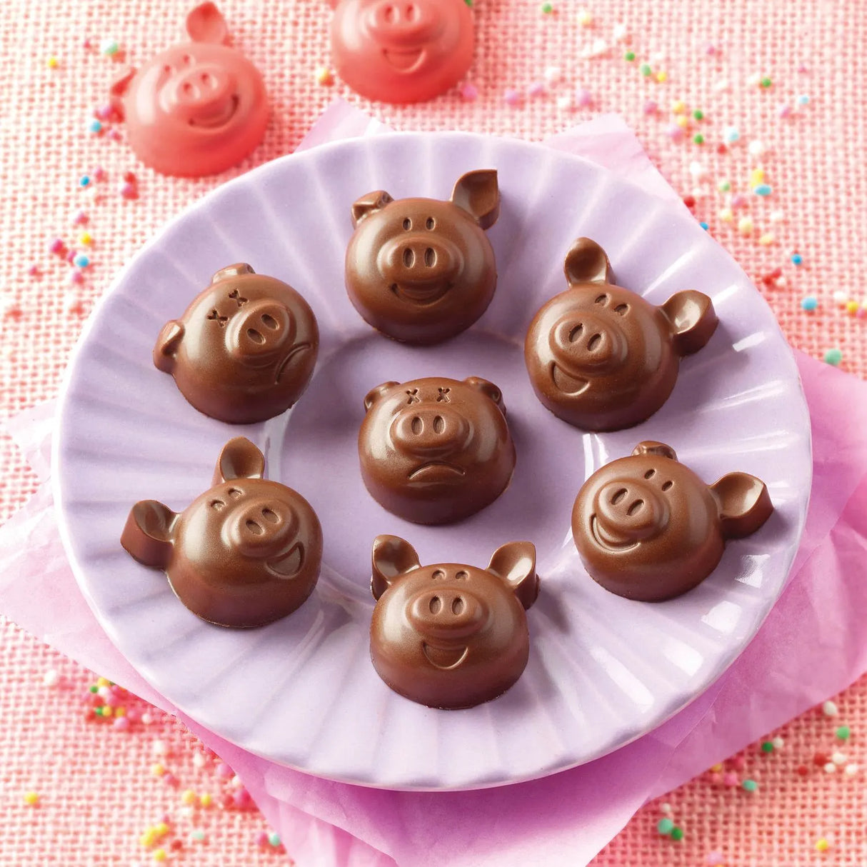 Silikomart Scg35 Choco Pigs - Silicone Mould 31x29 mm