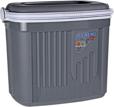 EDA Iceberg Cooler Box – Grey Insulated Cooler with Locking Handle