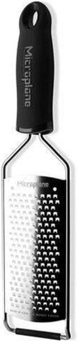 Microplane Fine Spice Rateuse 18/8 en acier inoxydable avec poignée noire