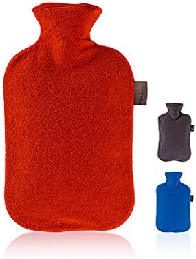 "Fleece-covered water bottle for aches and cramps"