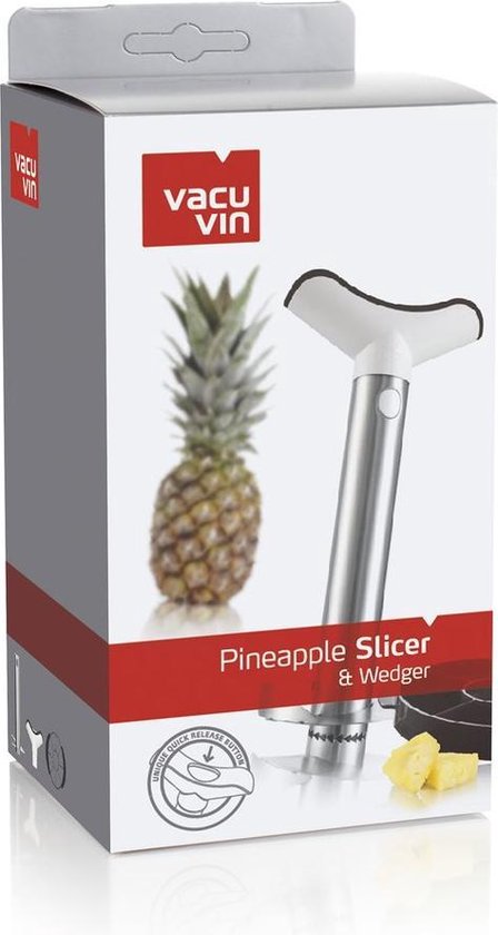 Slicer à ananas en acier inoxydable vacuvin avec coupe-segment et weger