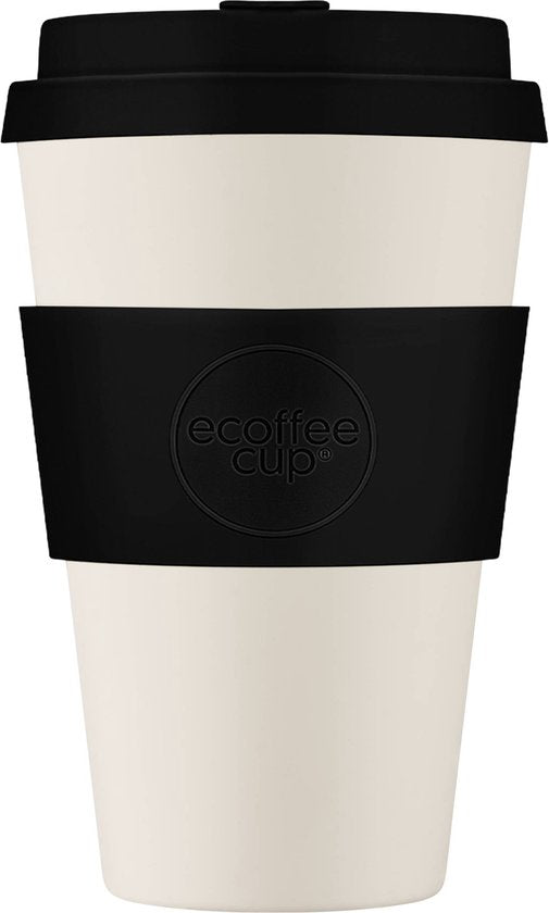 Ecoffee Cup 400 ml herbruikbaar, zwarte natuur