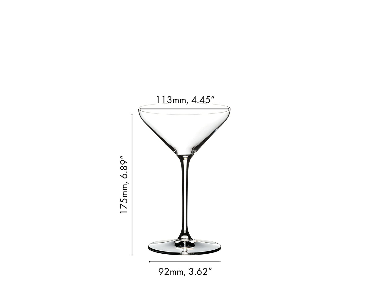 Riedel Extreme Martiniglas, set van 2, helder, 8,82 vloeibare ounces