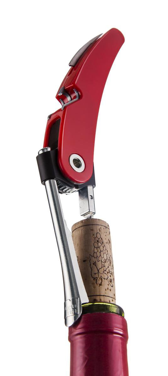 Vacu Vin Single Pull Corkscrew - Rood