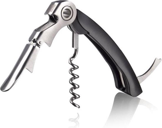 Vacu Vin Corkscrew - Double Hinged - Black