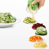 OXO Vegetable Cutter 3-Blade Hand Spiral Slicer For Carrot, Cucumber, Courgette