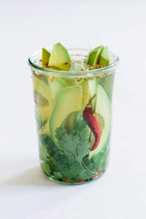 Weck Canning Jars 743 - Storage for Food with Air Tight Seal and Lid - 3/4 Liter Tall Jars Set - Set of 2 Jars