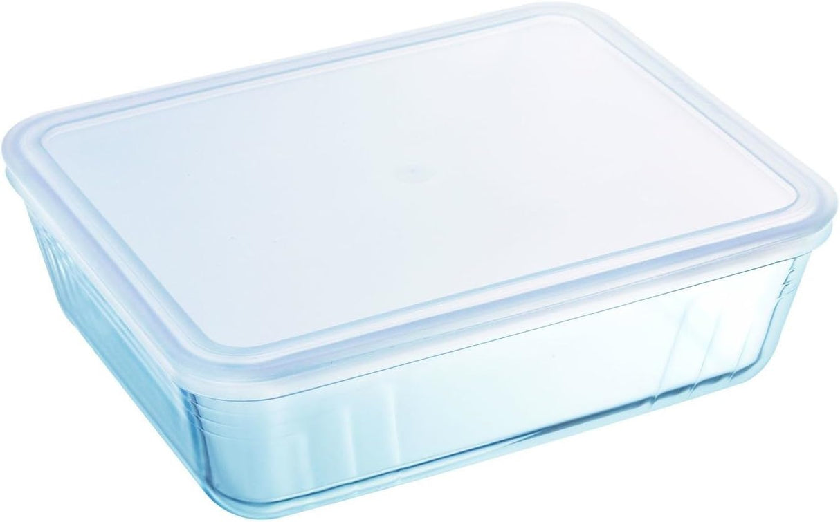 Pyrex - Cook & Freeze - Plat en verre rectangulaire avec couvercle multicolore 0,80 L / 19x14 cm