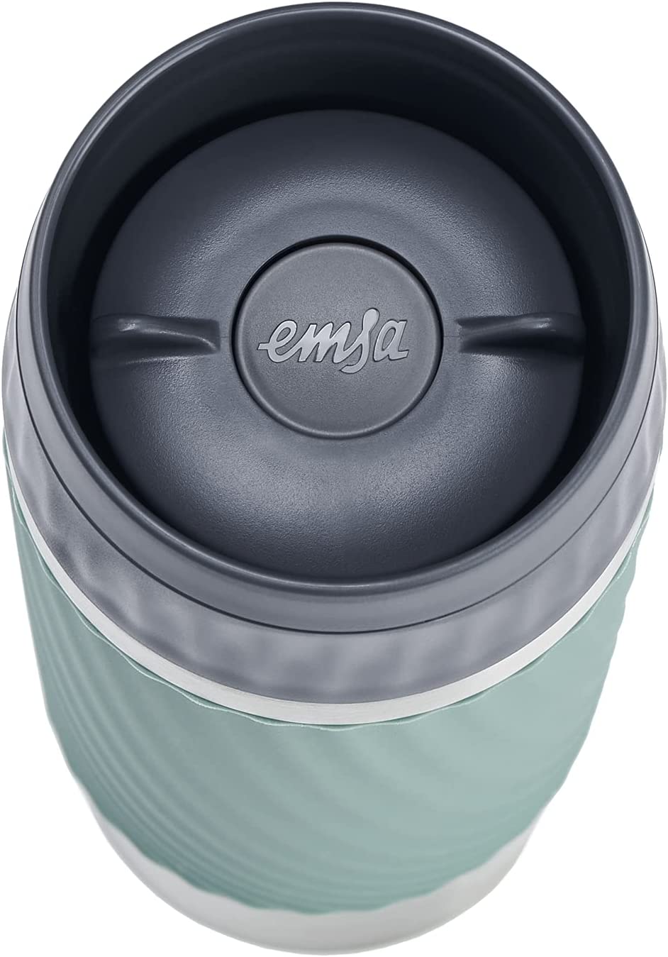 Emsa Easy Twist geïsoleerde reismok, roestvrij staal en siliconen, 360 ml