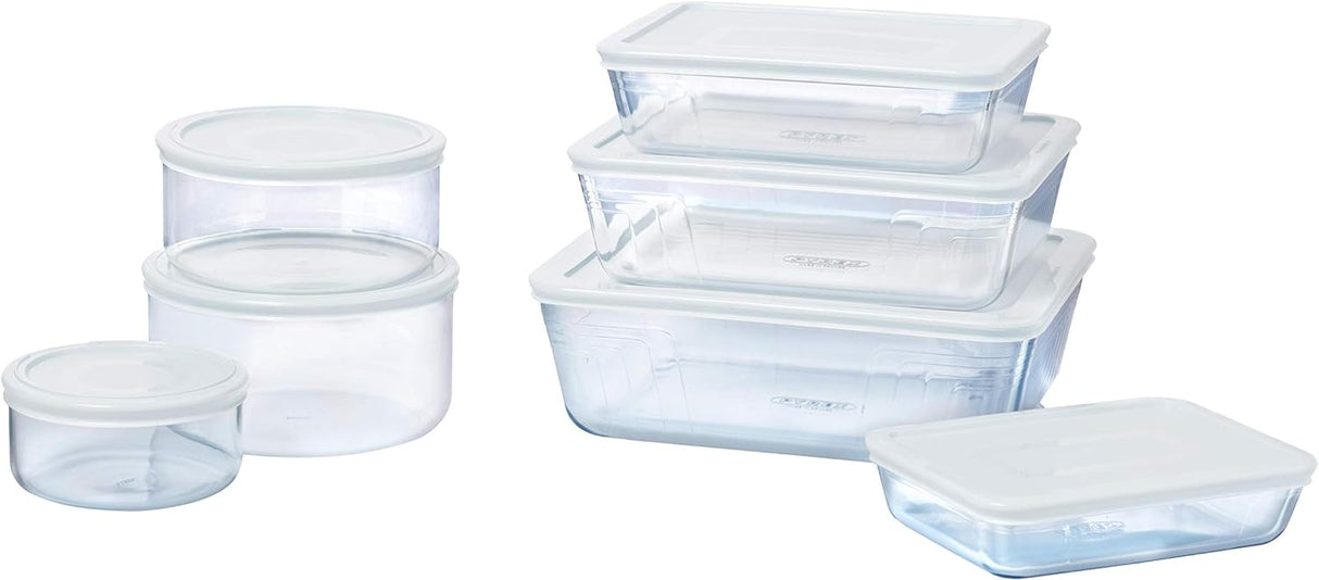 Pyrex - Cook & Freeze - Plat en verre rectangulaire avec couvercle multicolore 0,80 L / 19x14 cm