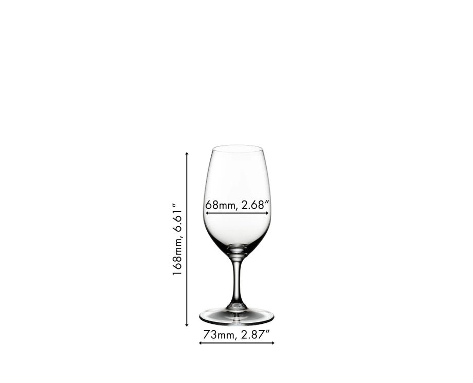 Riedel Lead Crystal Vinum Port Glass, Set of 2, Transparent