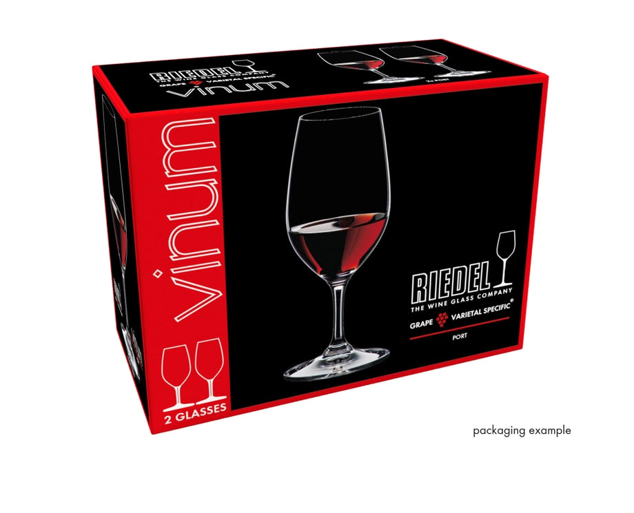 Riedel Lead Crystal Vinum Port Glass, Set of 2, Transparent