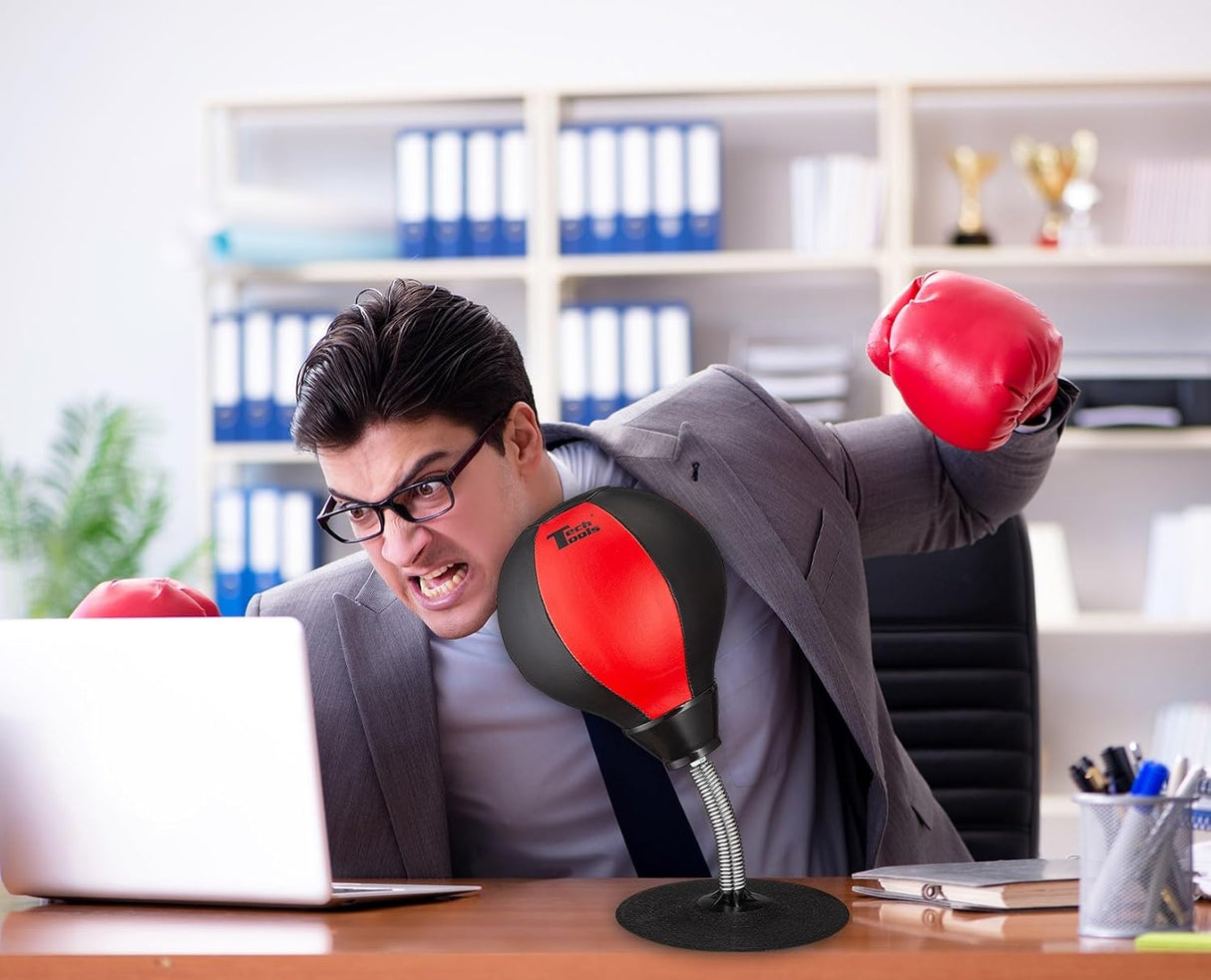 Tech Tools Stress Buster Desktop Punching Ball Red / Black