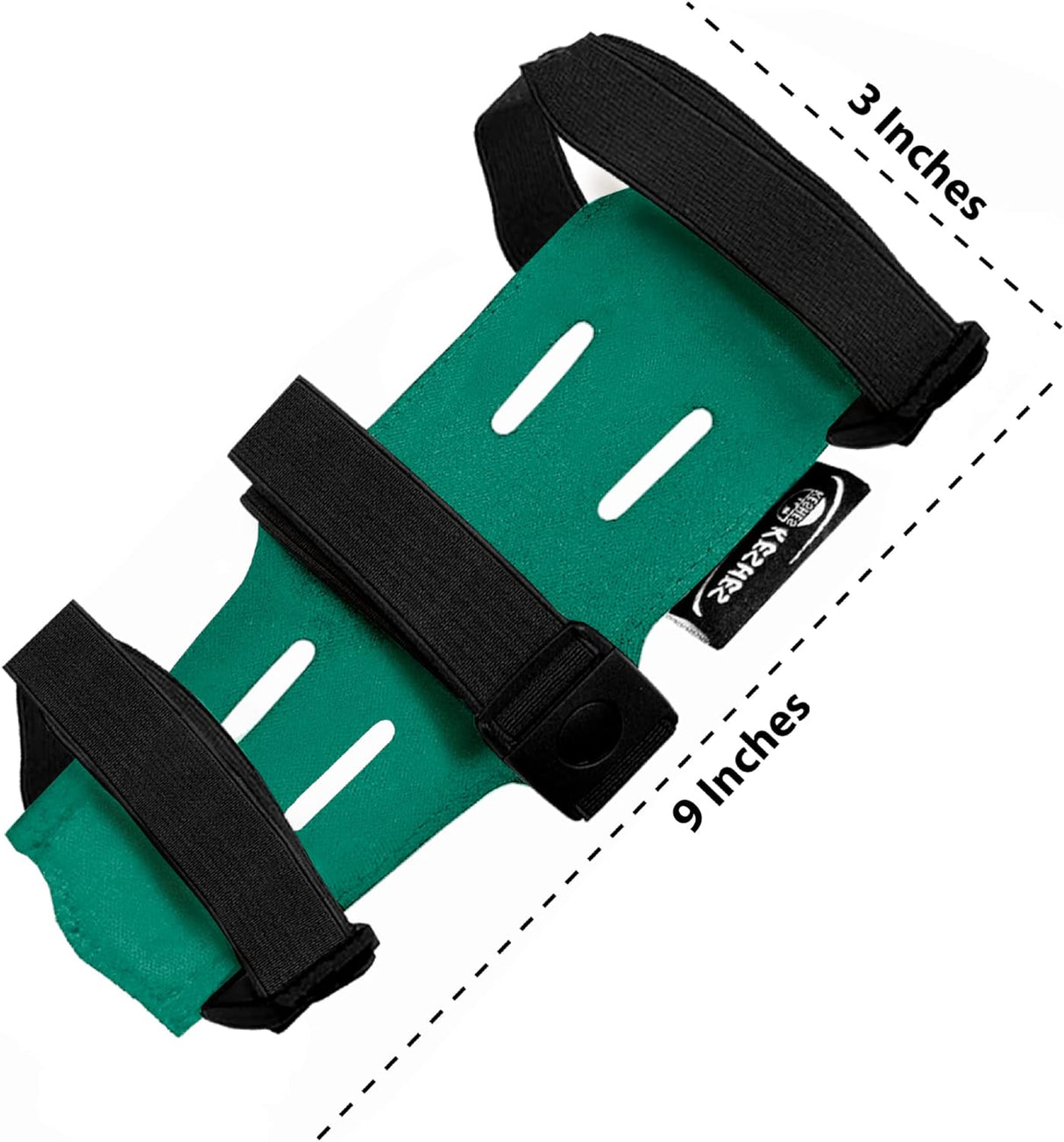 Keshes Arcguard Protector Guard Arm Gard - Avant-bras réglable Protecteur du poignet pour les accessoires de chasse à l'arc pour les jeunes et les adultes 9 "/ 23 cm - Green