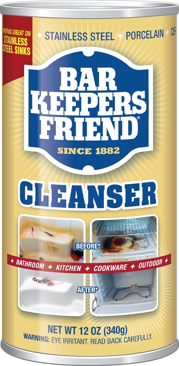 Bar Keepers Friend Cleanser Pulverreiniger – 340 g – Mehrzweckreiniger für Edelstahl, Porzellan, Keramik