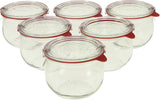 Weck 744 1/2L Tulip Jar Set of Six - 16.9 Ounce