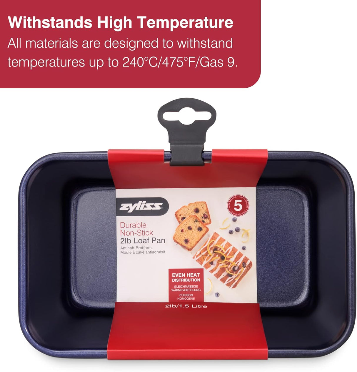 Zyliss Loaf Tin 1.5L (Approx. 24 x 13 cm) – Non-Stick Carbon Steel