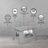 Splendole Small Folding Step Stool – Compact Anti-Slip Plastic Step for Kitchen & Bathroom