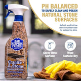 Granite Counter Cleaned with Bar Keepers Friend Stone Cleaner