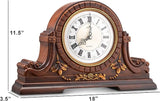 Decodyne faux wood mantel clock for living room