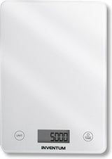 Inventim Digital Precision Kitchen Scale - 1 GR à 5 kg - Fonction Tare - Verre blanc