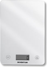 Inventim Digital Precision Kitchen Scale - 1 GR à 5 kg - Fonction Tare - Verre blanc