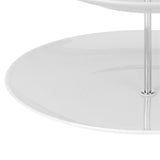 3 Layer Tier White Ceramic Round Serving Display