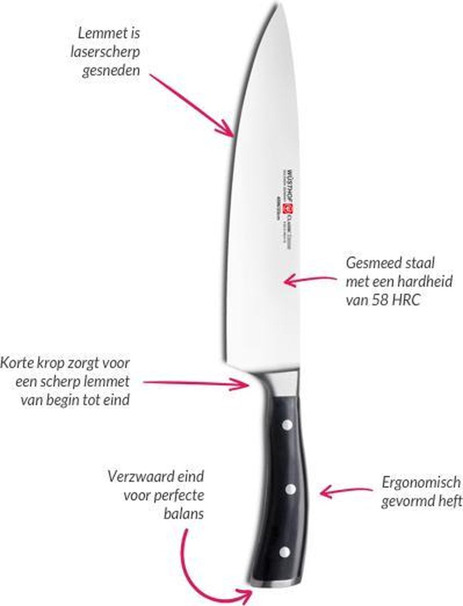 Wüsthof Classic Ikon - Kochmesser - 20 cm - Edelstahl 