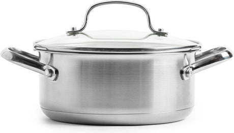 Dagelijkse Kost 18cm stainless steel cooking pot with glass lid